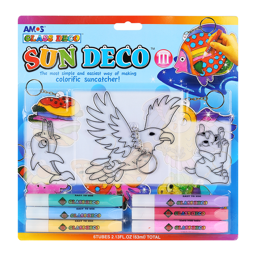 Bộ Bút Vẽ Trang Trí Amos Glass Deco Sun Deco III SD10B6-D2