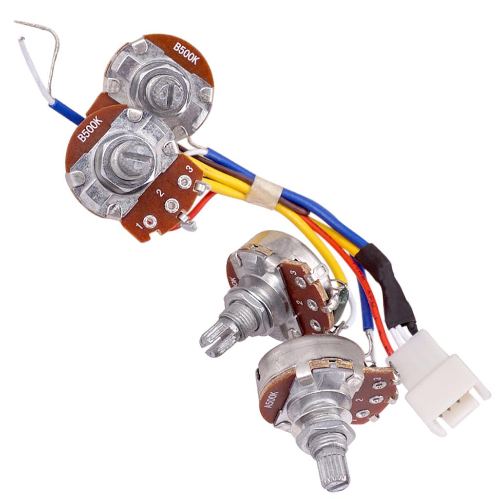 Guitar Potentiometer A500K B500K Pot w Toggle Switch Set for Electric Guitar