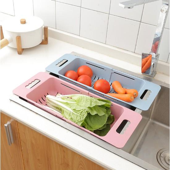 Kệ Đựng Chén Bát, Rau Củ Rút Gọn Để Bồn Rửa Chén Tiện Dụng