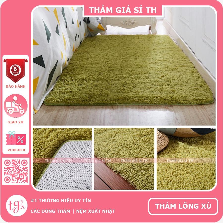 Thảm Lông Xù Màu Xanh Cỏ | 160x200cm | Thảm Trang Trí Phòng Khách - Phòng Ngủ - Thảm Trải Sofa - Thảm Dành Cho Bé