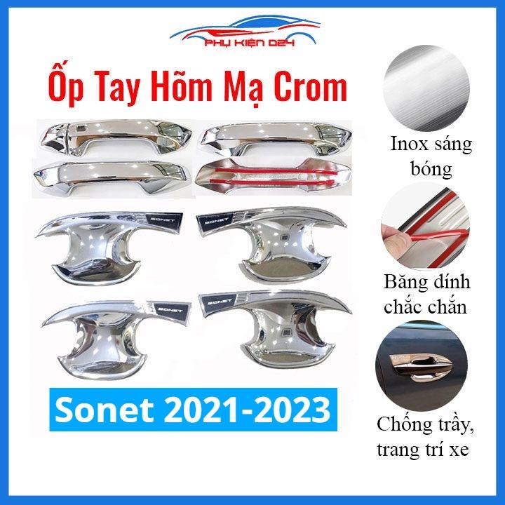Ốp tay hõm Kia Sonet 2021-2022-2023 mạ Crom chống trầy bảo vệ xe