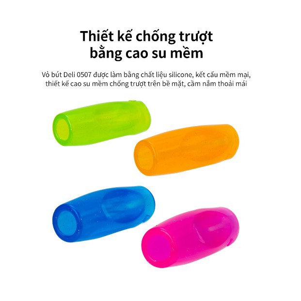 Dụng cụ hỗ trợ cầm nắm bút cho học sinh Deli - vỉ 4 chiếc - 507