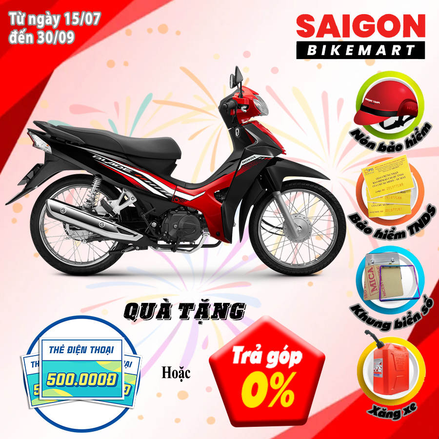 Xe máy Honda Blade 110 Phanh Cơ Vành Nan 2023