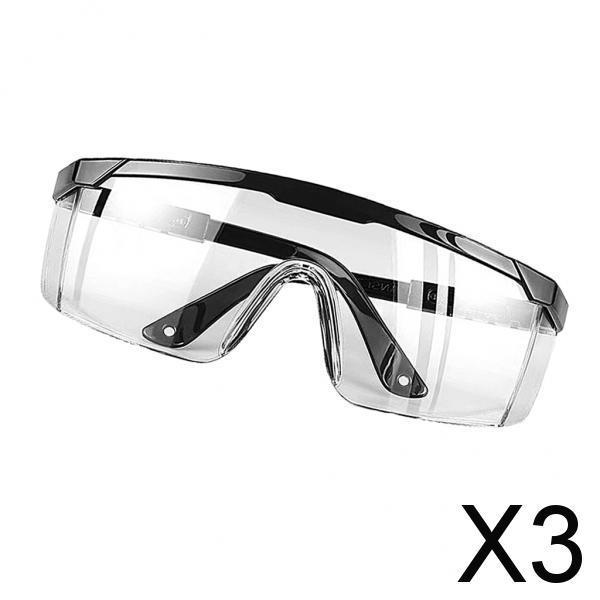 3x Windproof Cycling Goggles UV Protect Anti-Fog Over Glasses Sunglasses Black