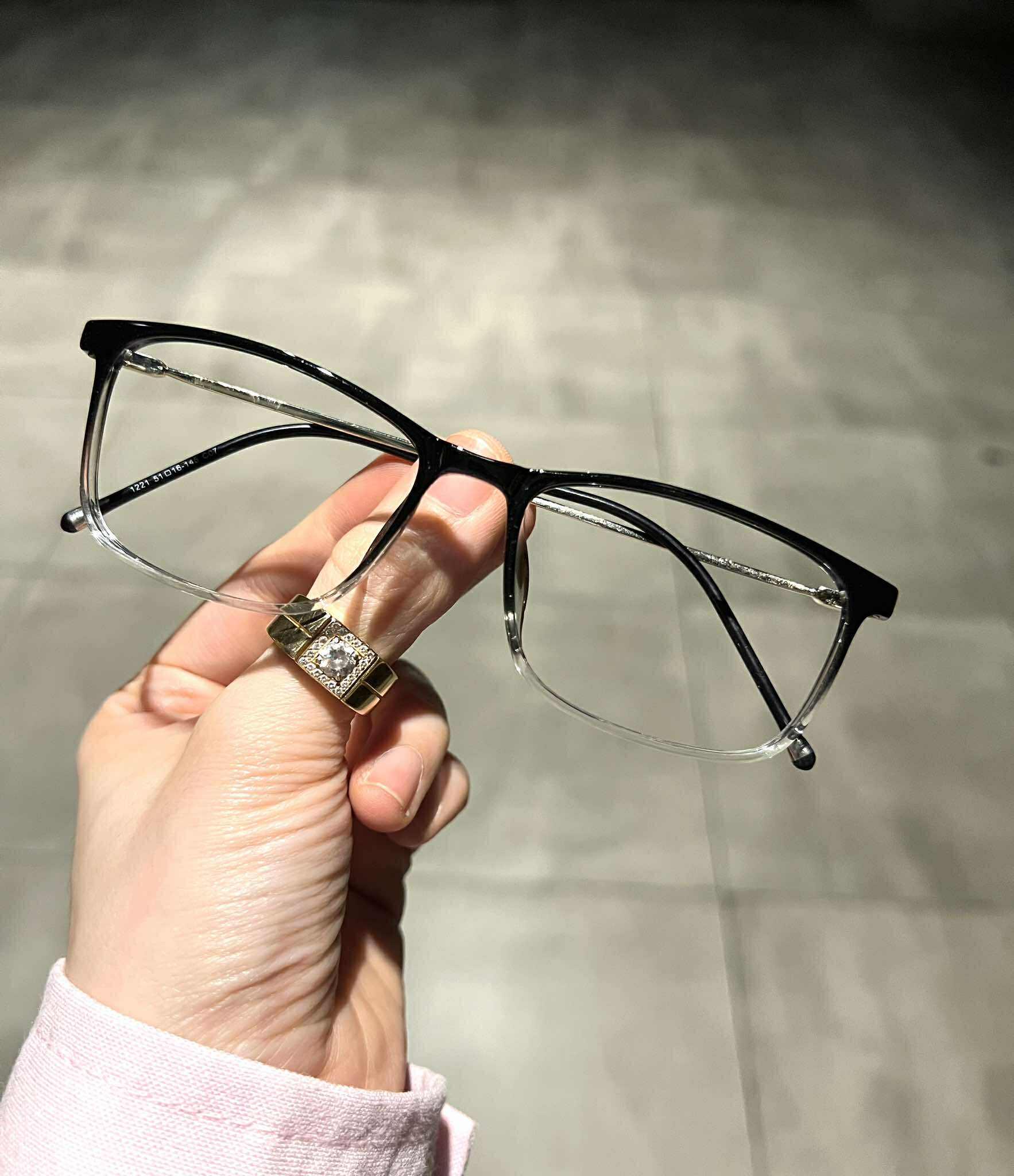 Kính gọng thời trang nam nữ dáng chữ nhật basic chất liêu kim loại nhẹ cao cấp