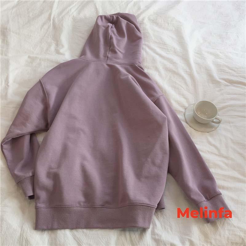 Áo khoác Hoodie nữ, áo nỉ nữ Freesize kéo khóa có mũ phong cách Basic Hàn Quốc mã VAA0018