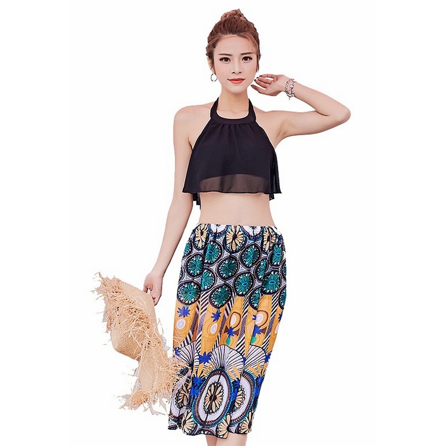 Đồ bơi nữ 42-60 kg áo yếm quần dài ren kín đáo thời trang co giãn tốt nhiều màu Blueshop68