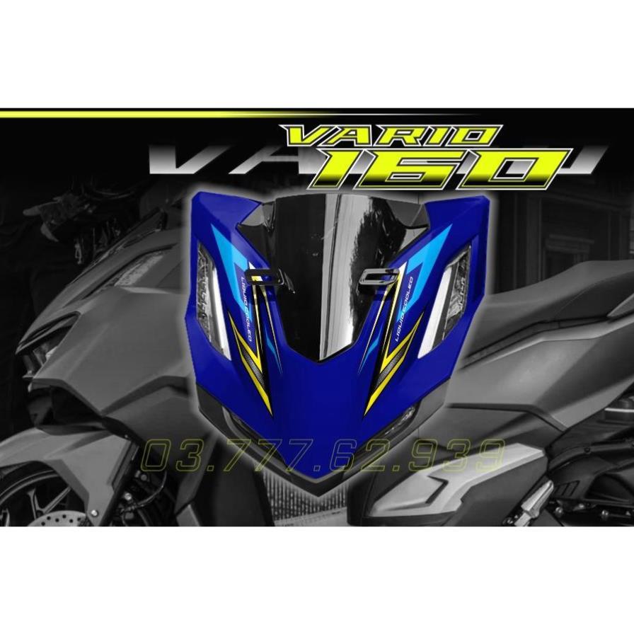 Bi Decal Tem rời Vario 160 xe xanh dương - mẫu xanh vàng nổi bật