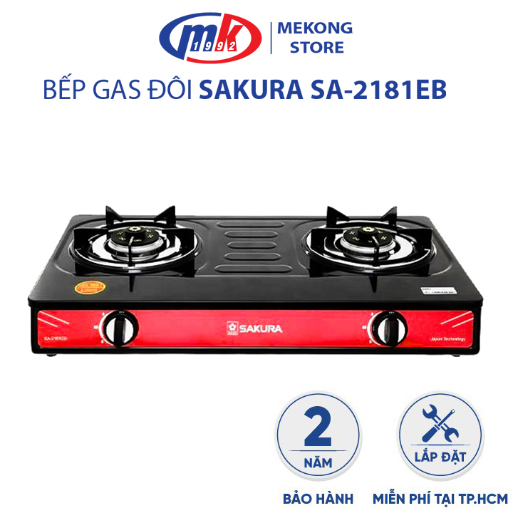 Bếp gas đôi SAKURA SA-2181EB_chính hãng Mekong