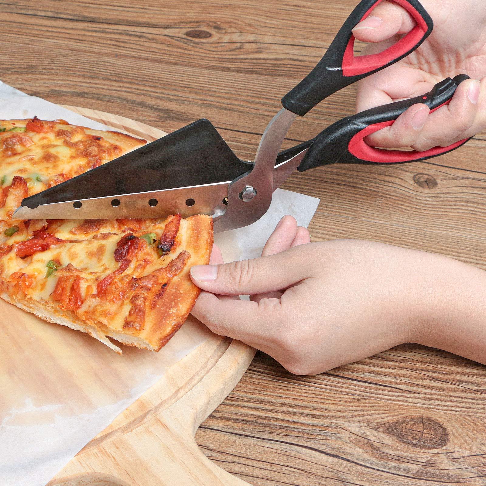 Kéo Cắt Pizza, Dao Cắt Pizza Bằng Xẻng Thực Phẩm Bằng Thép Không Gỉ Sắc Nét