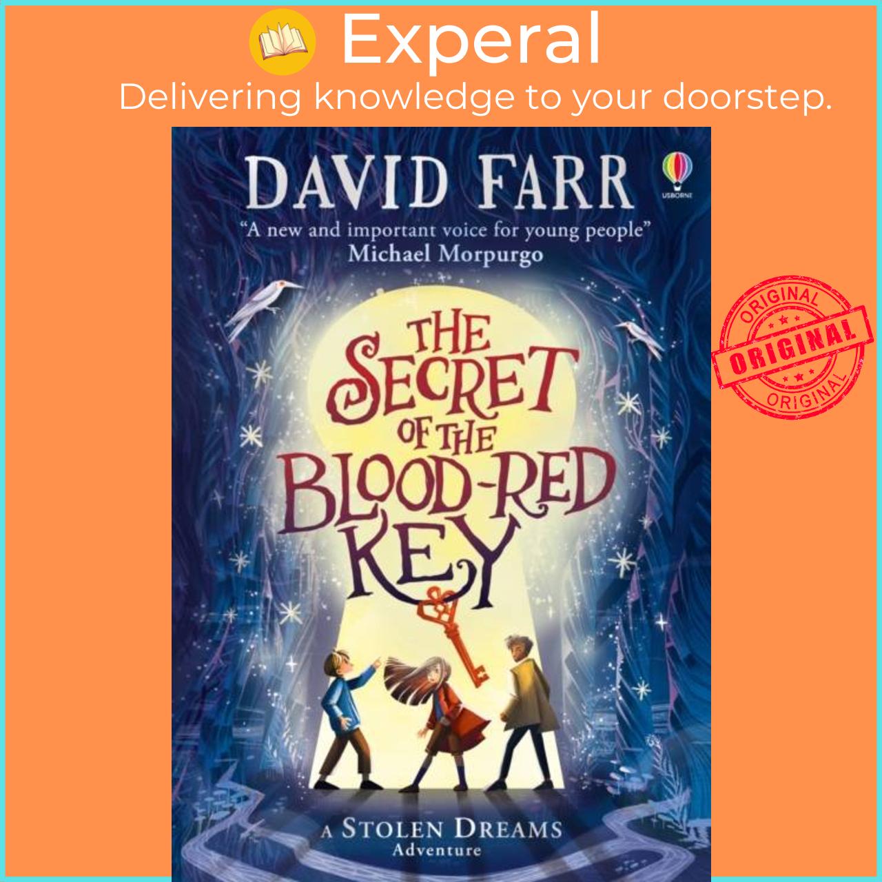 Sách - The Secret of the Blood-Red Key by David Farr (UK edition, hardcover)