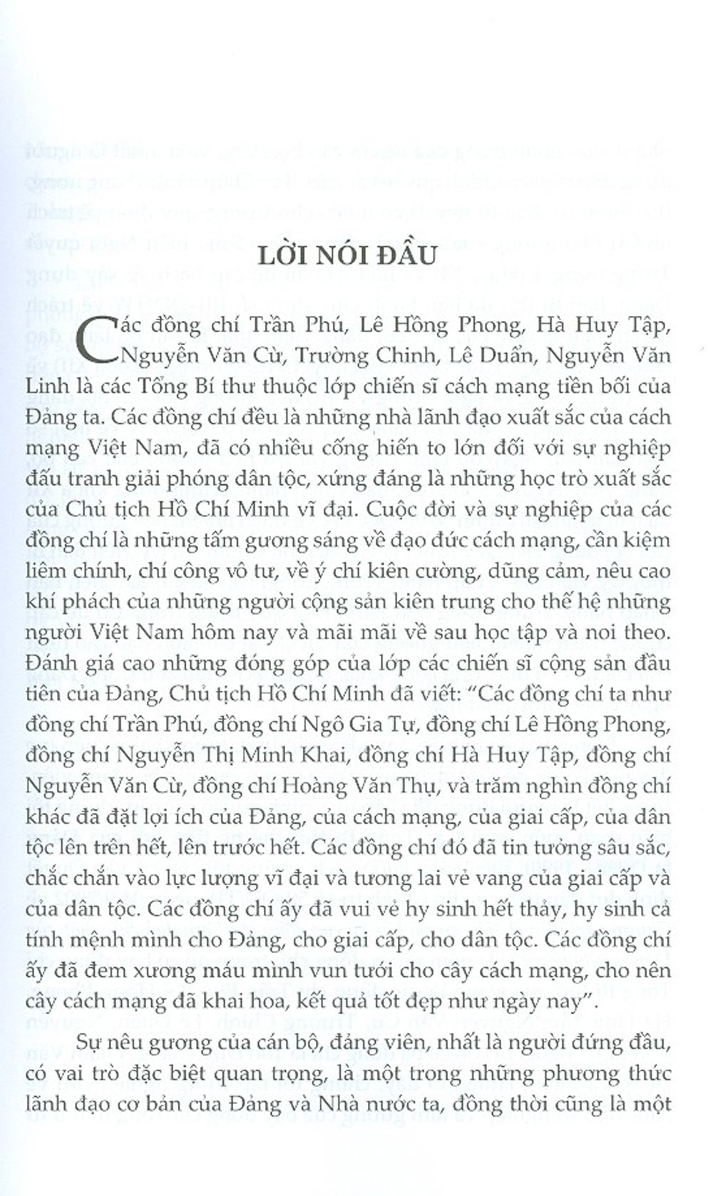 Các Tổng Bí Thư Thế Hệ Tiền Bối Của Đảng Ta (1930-1990)