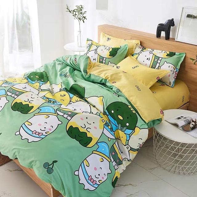 Set Cotton Poly 4 Món Con Mèo Xanh Hàng Nhập Nguyên set