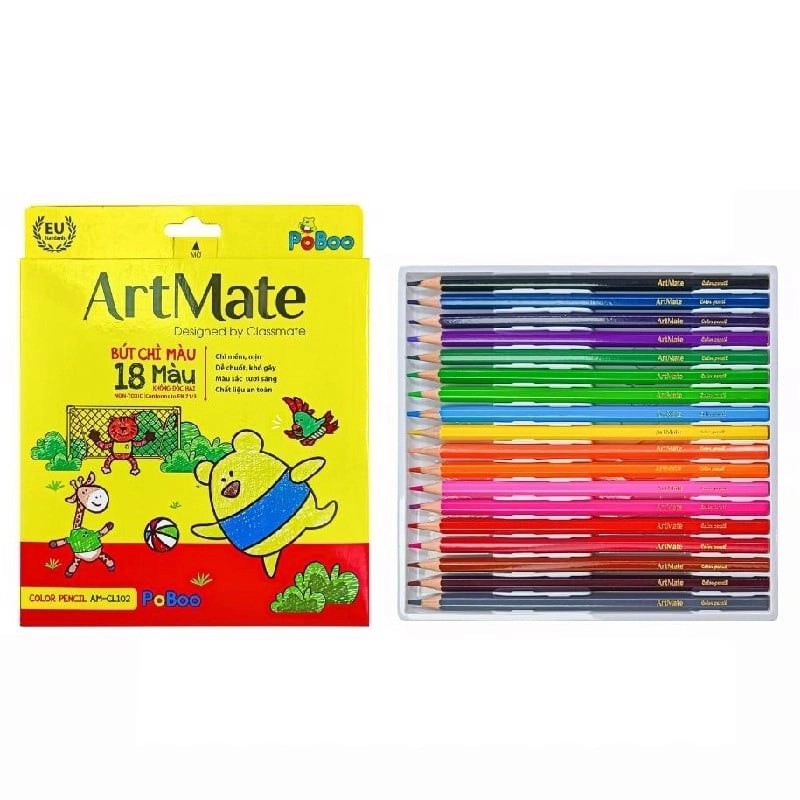 Chì Màu Hộp 18 Màu AM-CL102