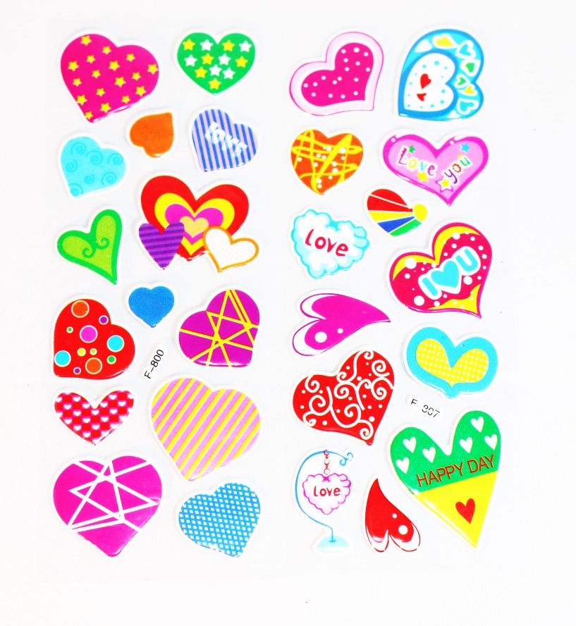 Set 4 Sticker Dán Trang Trí Chủ Đề Love