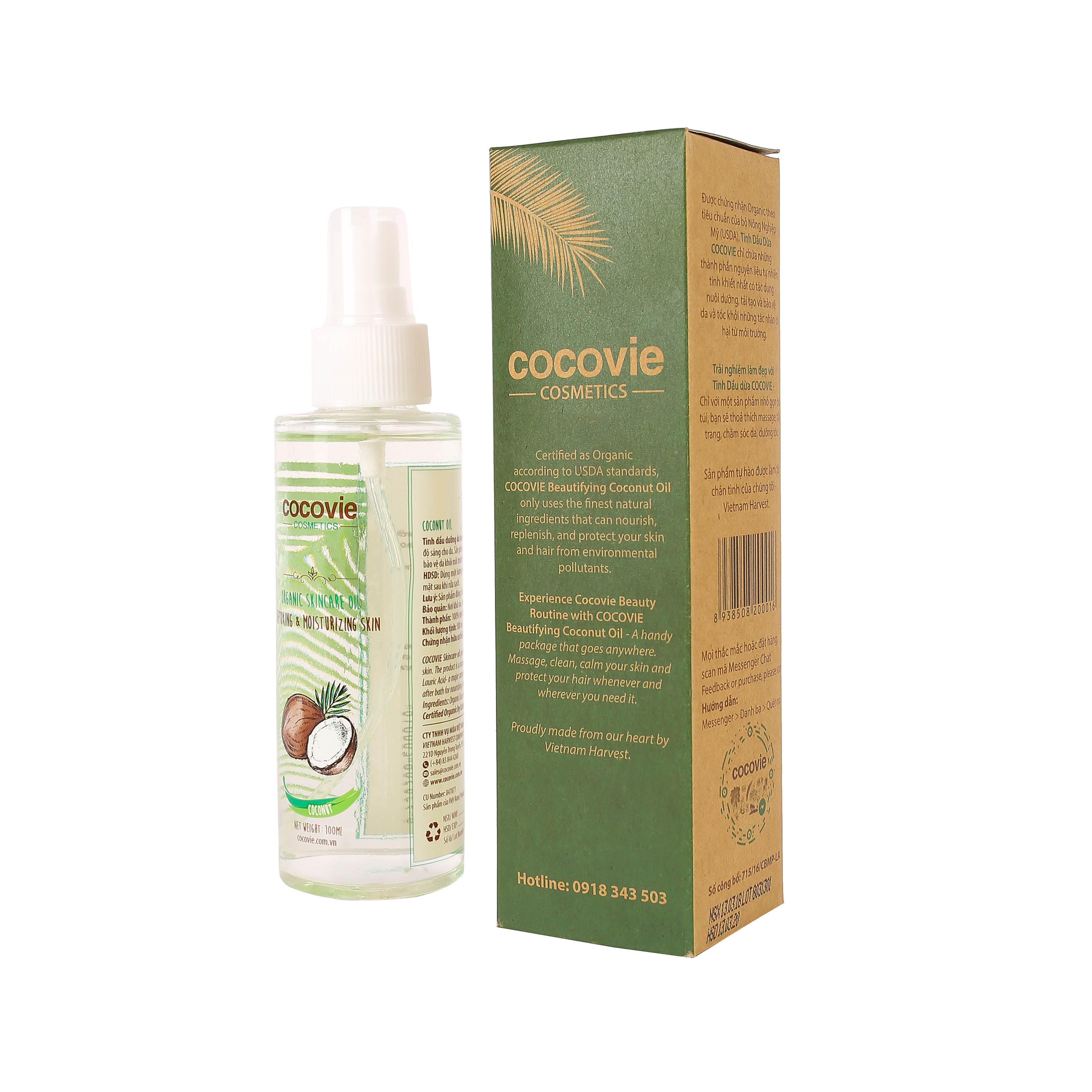 DẦU DỪA DƯỠNG THỂ TINH KHIẾT ORGANIC SKIN CARE WITH COCONUT