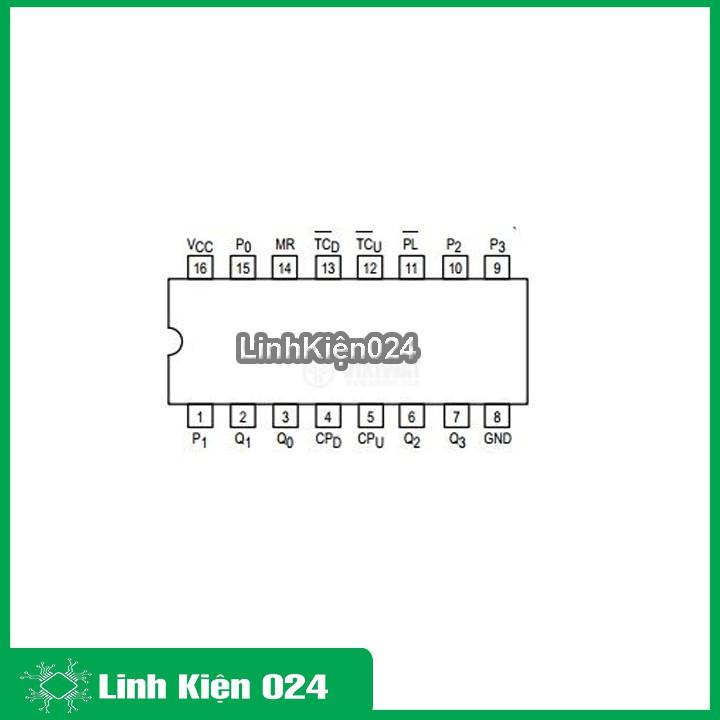 Chíp 74LS192 Decade Up/Down Counter with Clear DIP16