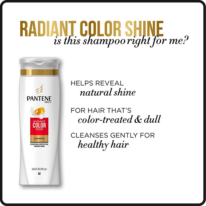 Dầu gội Pantene Pro-V  Radiant Color Shine 375ml dành cho tóc nhuộm - USA