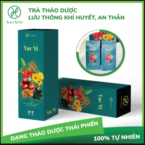 TRÀ THẢO MỘC CUNG ĐÌNH LỤC VỊ HERBIO - giúp lưu thông khí huyết, giảm đau bụng kinh, an thần, ăn ngon