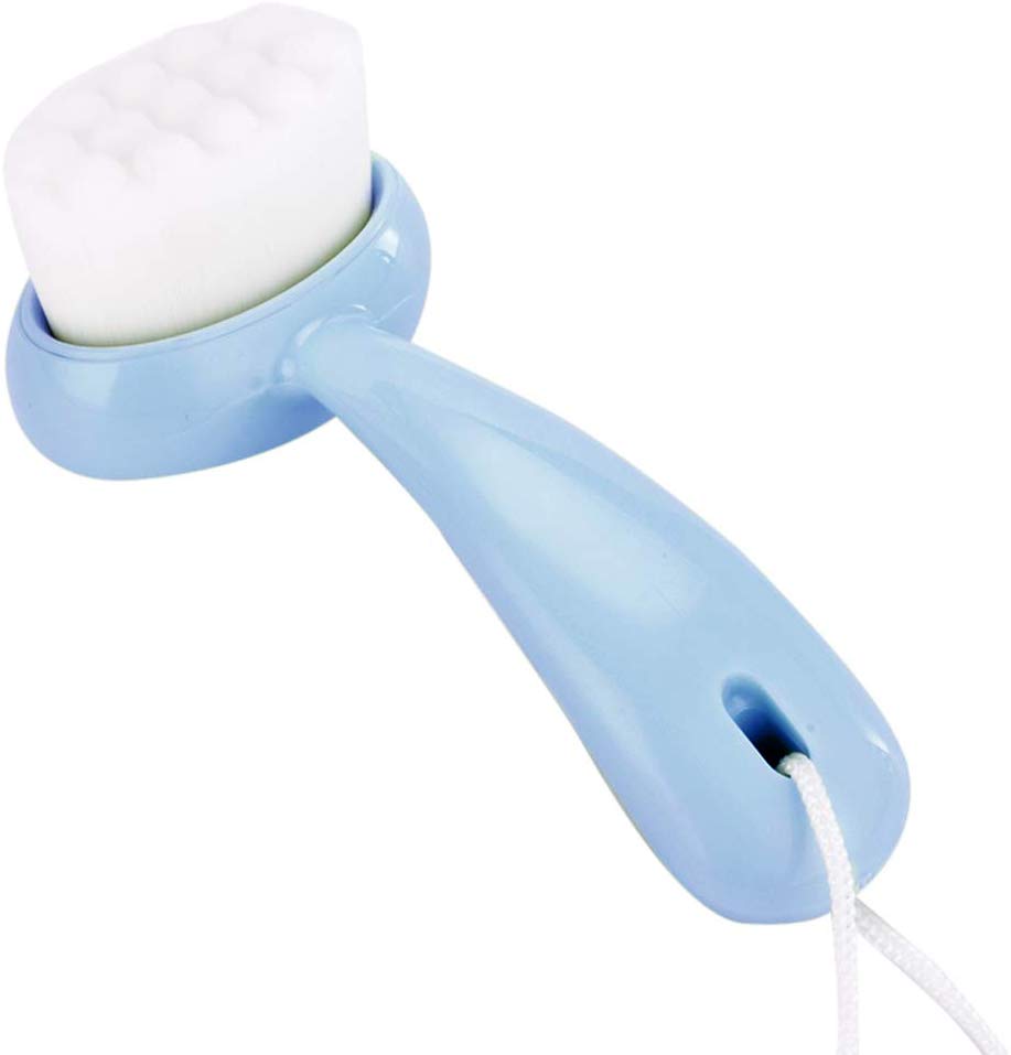 Cọ rửa mặt Nhật Bản tay cầm cong MINISO FACIAL CLEANSING BRUSH với đầu cọ chứa hơn 400.000 vi sợi giúp làm sạch da mặt đến tận lỗ chân lông - MNS066