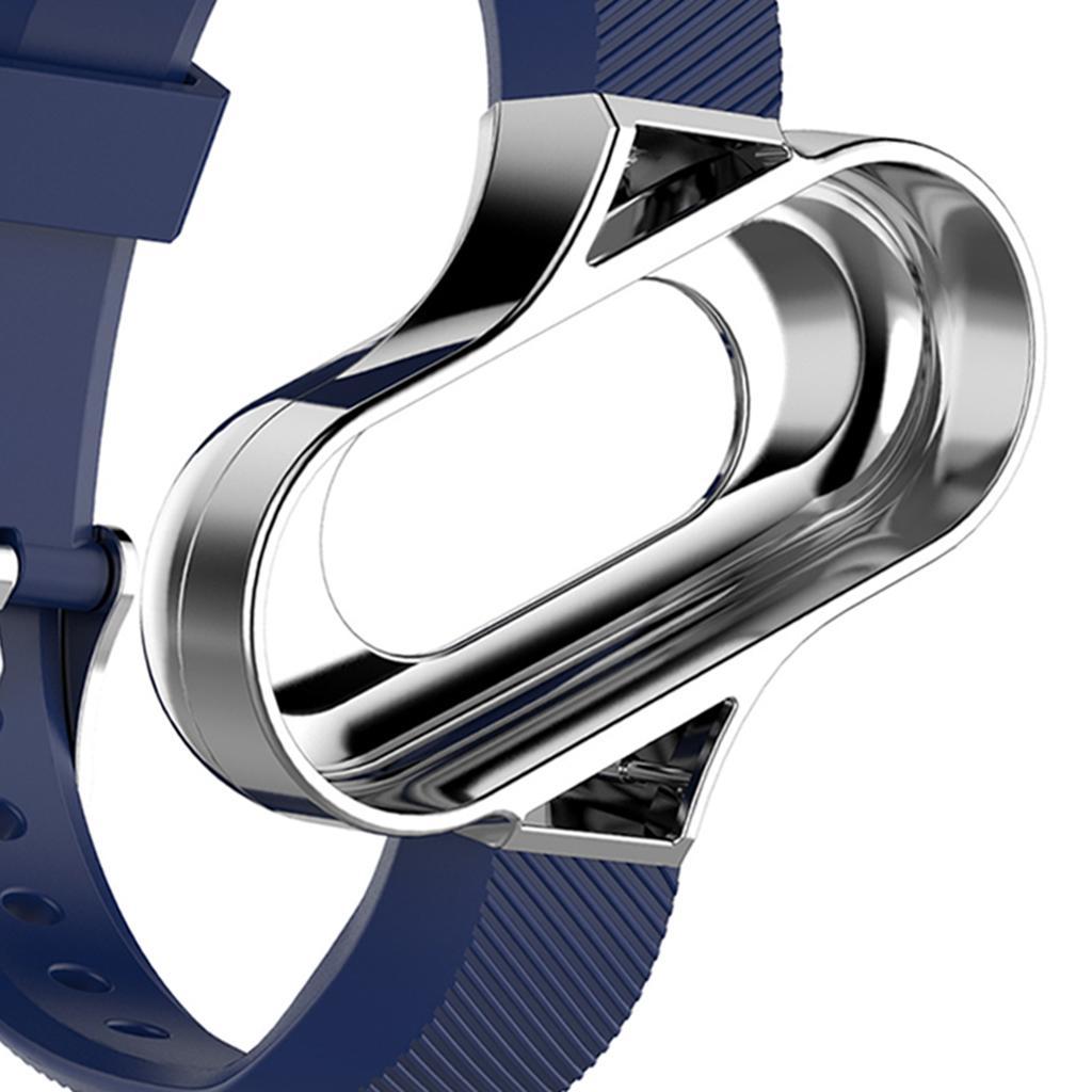 Compatible for Xiaomi Mi Band 3 Replacement Band,Replacement Wristband Smart Bracelet Strap with Metal Frame for Mi Band 3 Watch