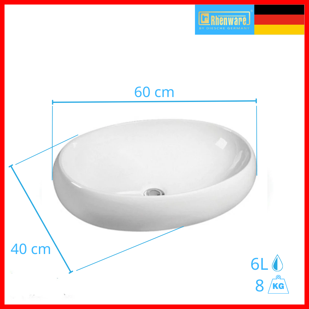 CHẬU LAVABO, NHẬP KHẨU CAO CẤP CHÍNH HÃNG RHENWARE LVB-16613