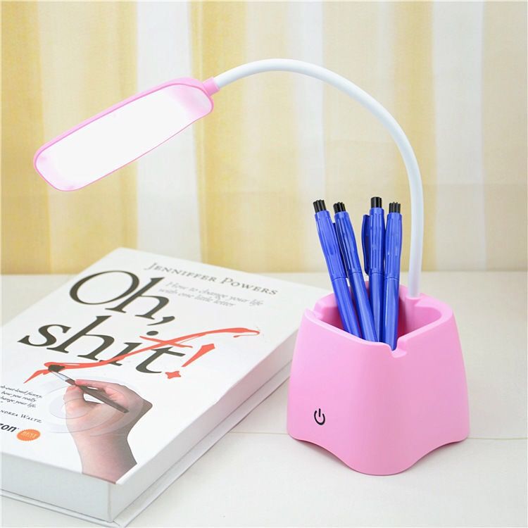 Đèn bàn học sinh 3 chế độ sáng, có ngăn để bút và khe để điện thoại