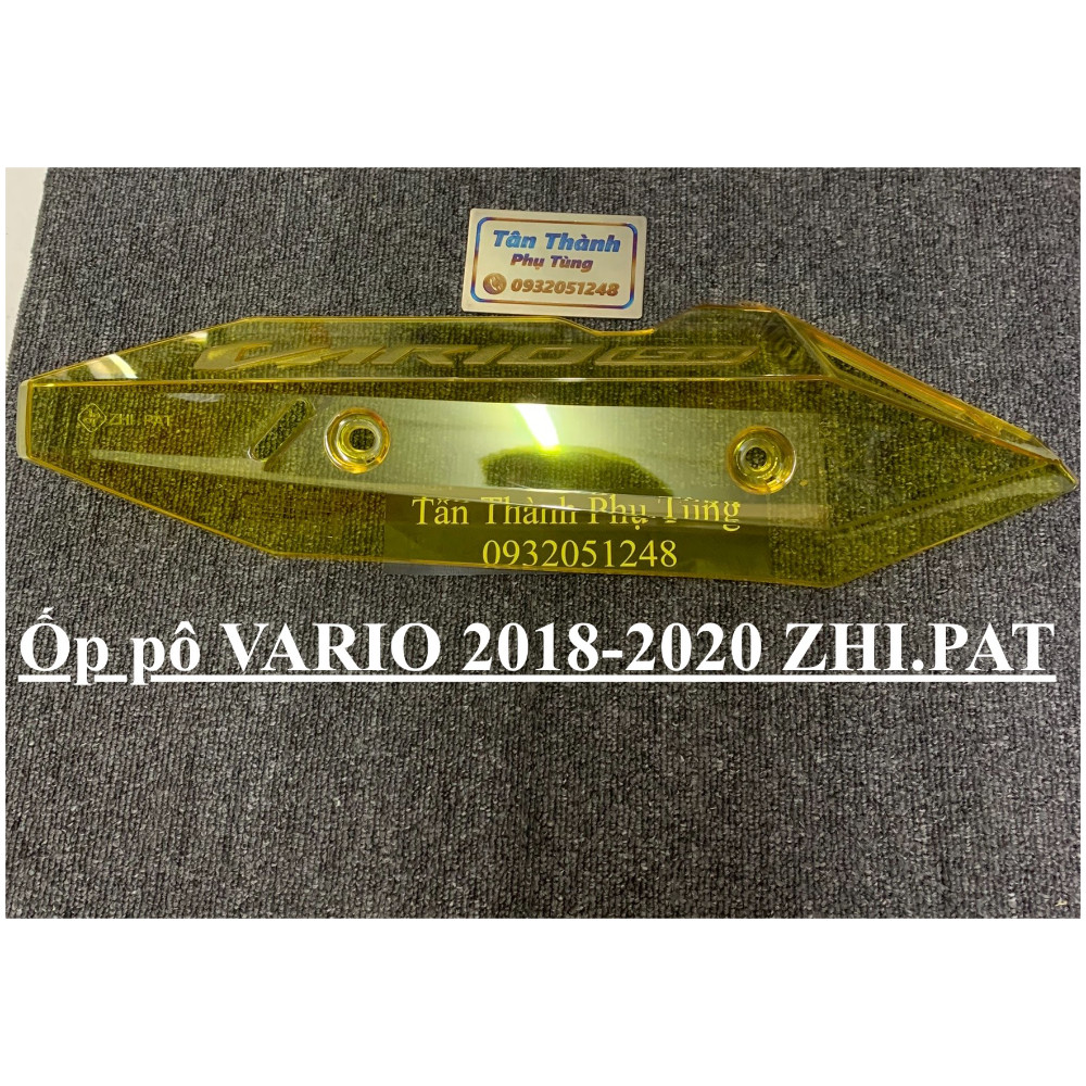 Ốp pô trong suốt dành cho xe Vario 2018 - 2020 - Màu Vàng