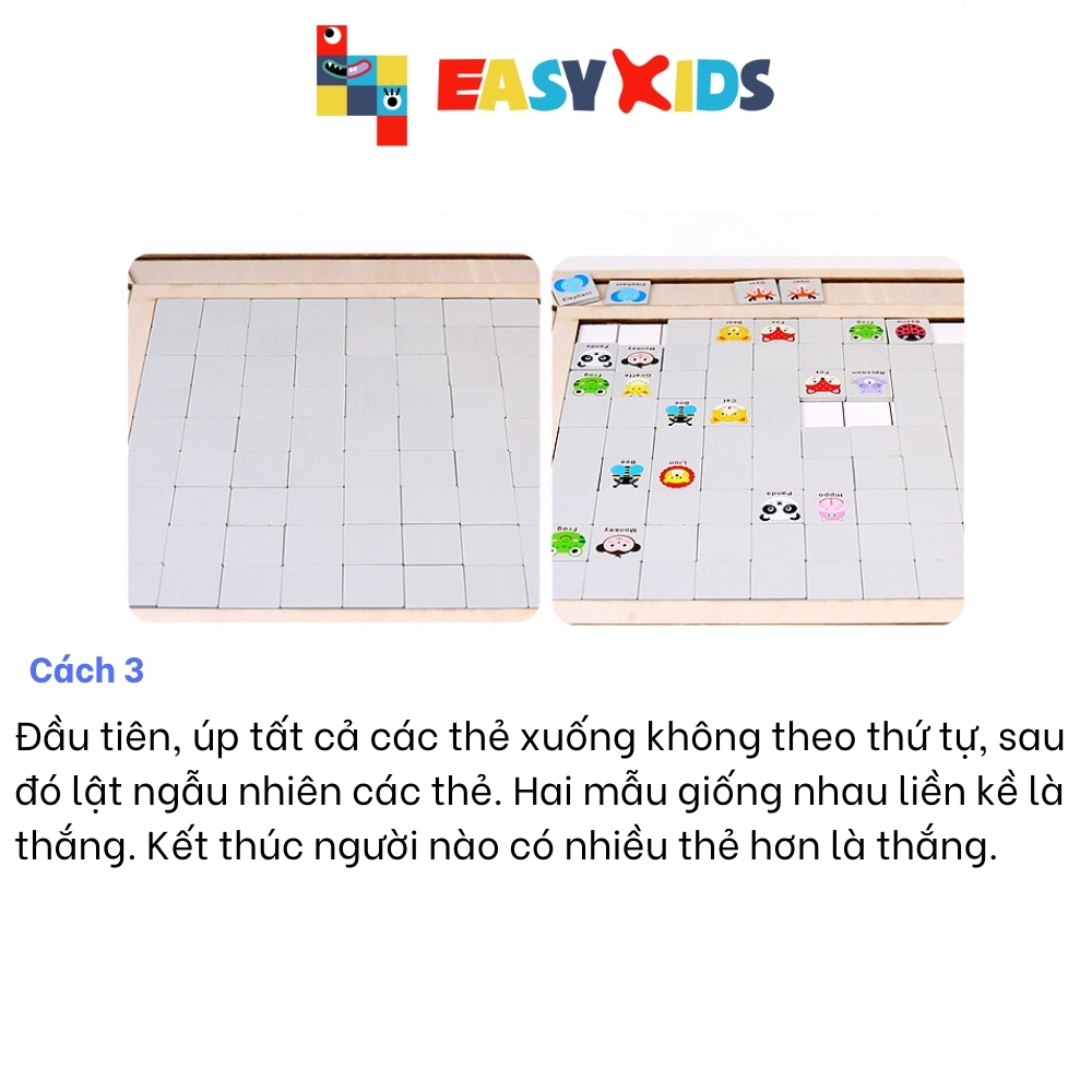 Đồ Chơi Giải Đố Puzzle Bằng Gỗ Xếp Hình Ghép Nối 80 Hình Tiếng Anh, Đồ Chơi Trí Tuệ Tăng IQ Cho Bé