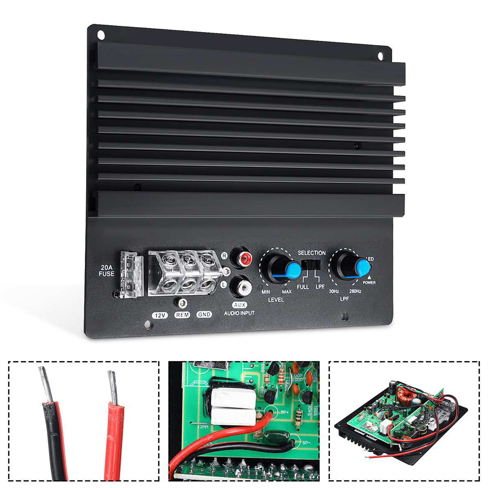 Bộ Khuếch Đại Âm Thanh Ô Tô 12v Loa Siêu Trầm Bảng Mạch Khuếch Đại