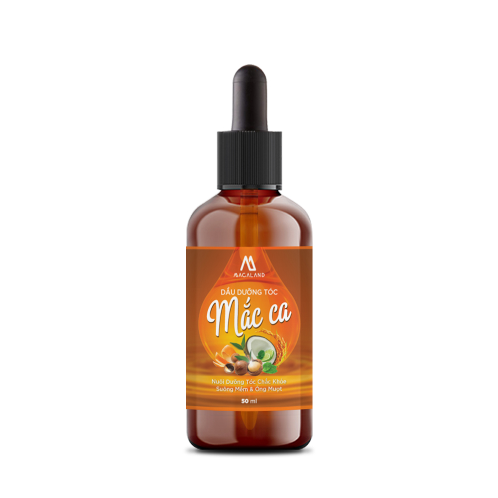 Dầu dưỡng tóc Macadamia 50ml MACALAND công dụng nuôi dưỡng mái tóc bồng bềnh và chắc khỏe giảm gãy rụng hương thơm nhẹ nhàng an toàn cho mọi loại tóc hàng chính hãng công ty, xuất xứ Việt Nam