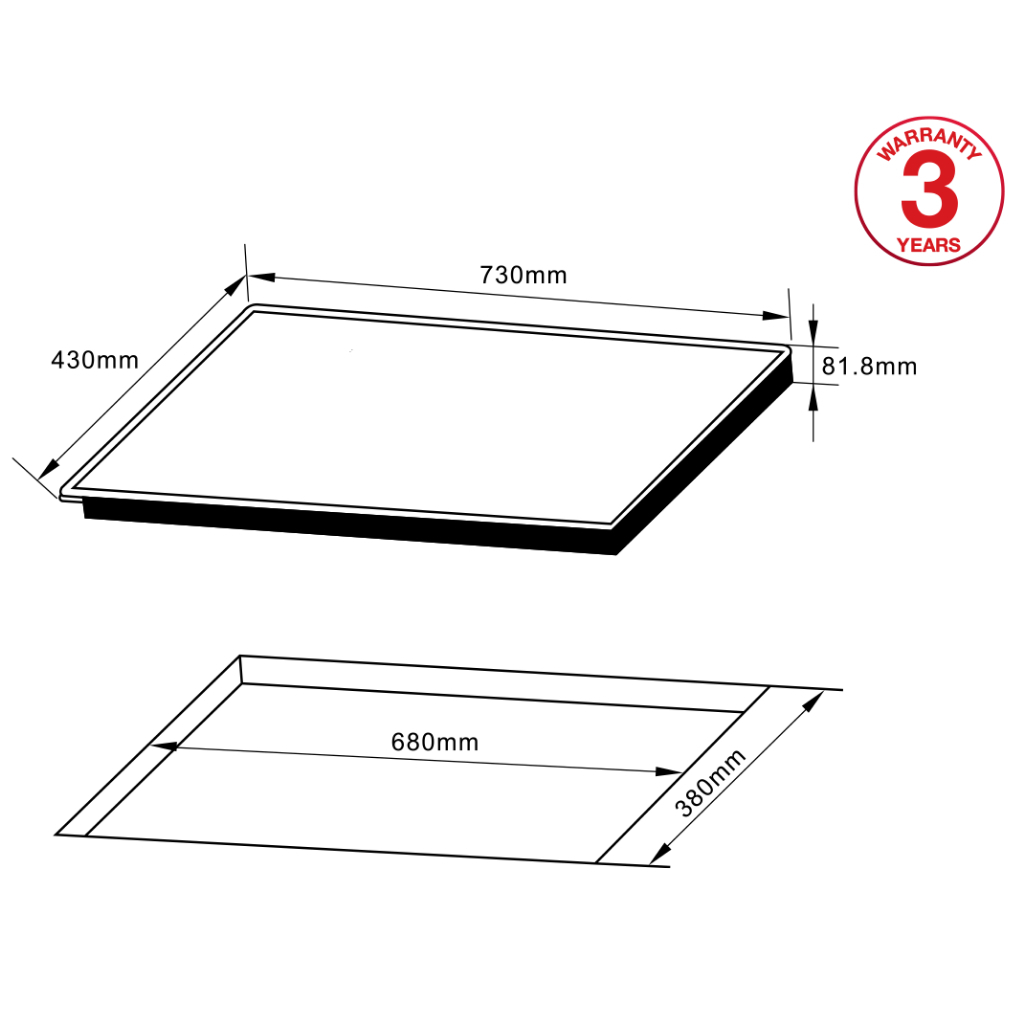 Bếp từ lắp âm 2 vùng nấu Hafele HC-I7323B 536.61.886 | Hàng chính hãng