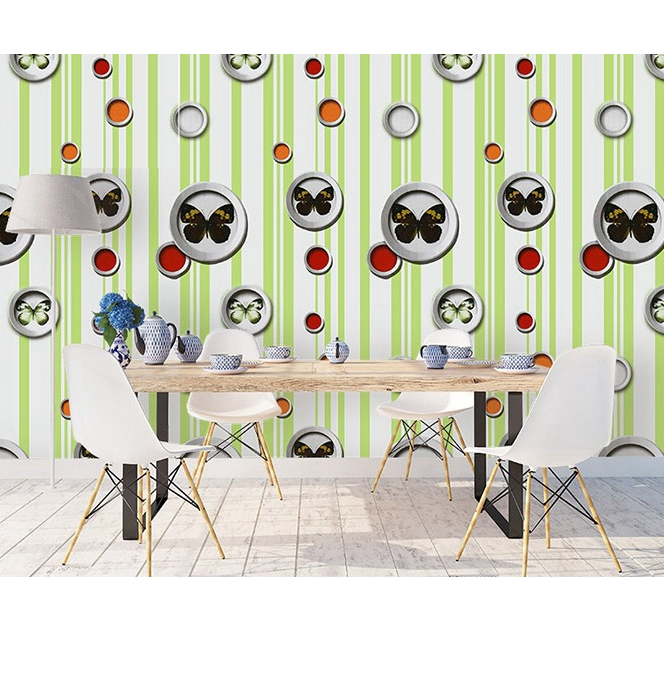 Combo 10 mét giấy dán tường, decal dán tường trang trí nhà cửa Ô BƯỚM TRÒN khổ 45cm