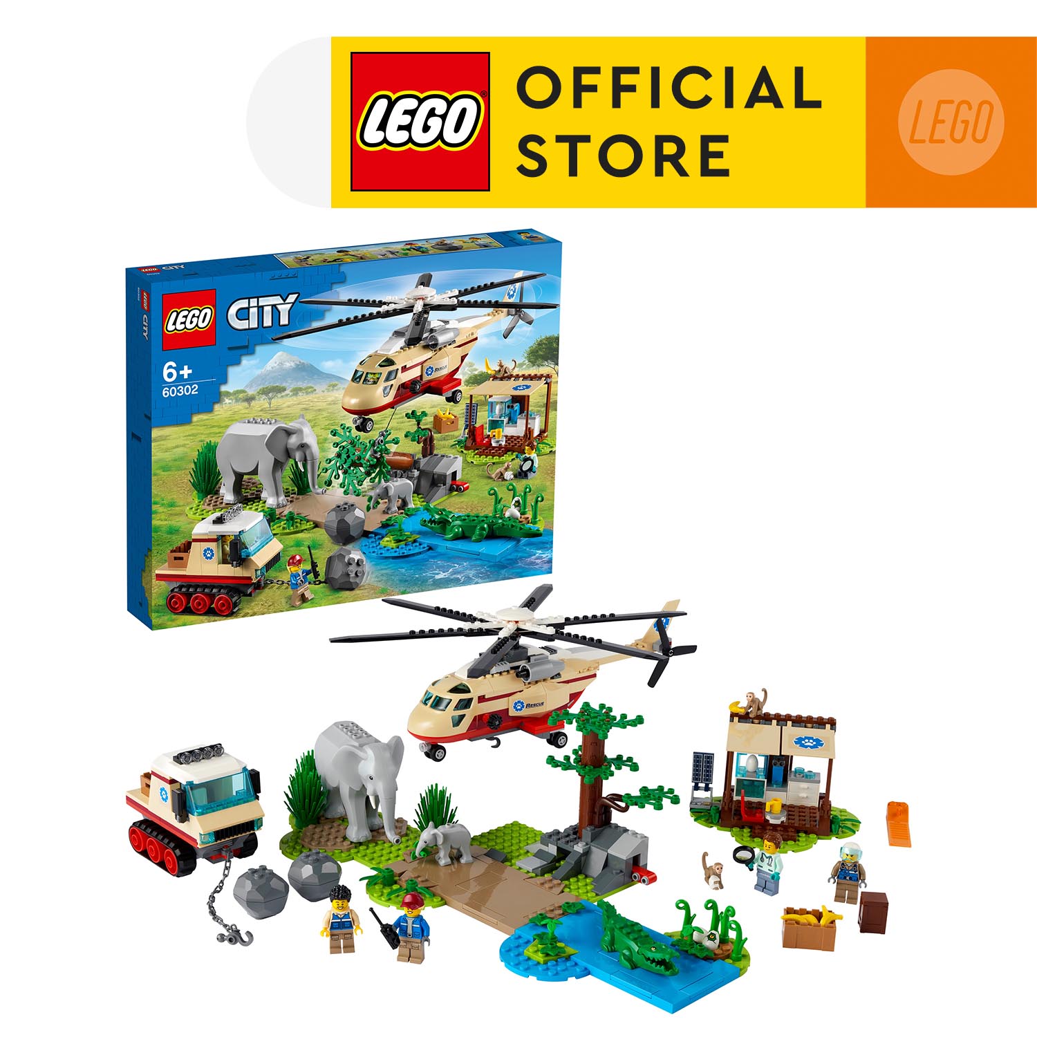 LEGO City 60302 Biệt đội cứu hộ động vật (525 chi tiết)