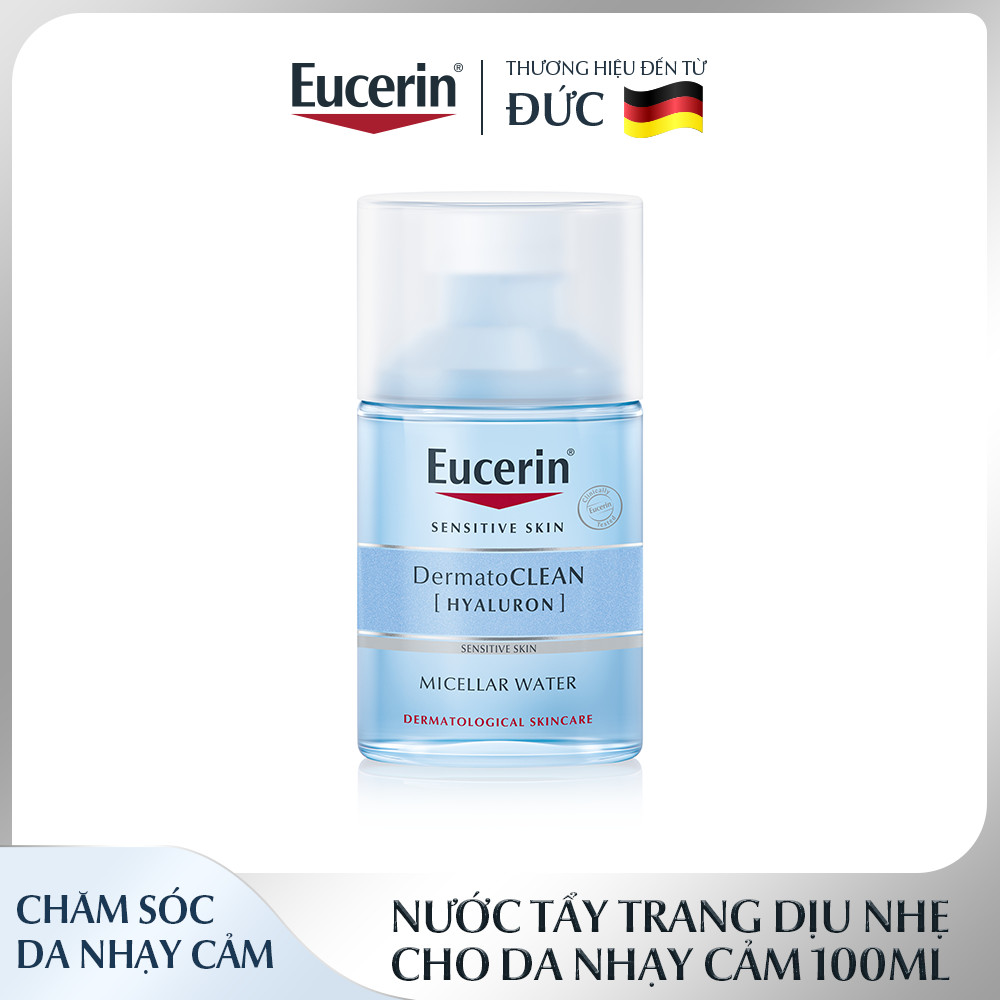 Nước tẩy trang dịu nhẹ cho da nhạy cảm Eucerin DermatoCLEAN Micellar 100ml