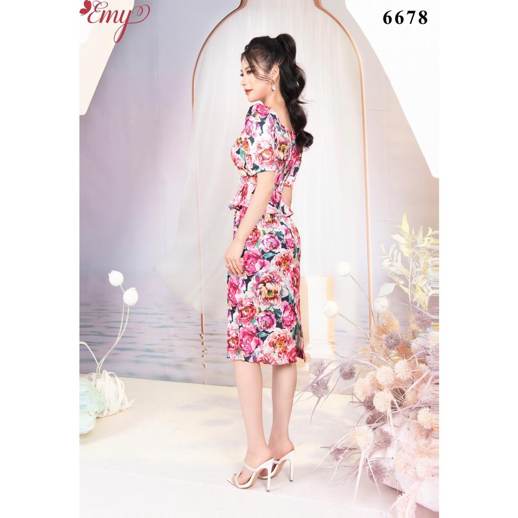 Đầm EMY EM6678 Body Bút Chì Peplum