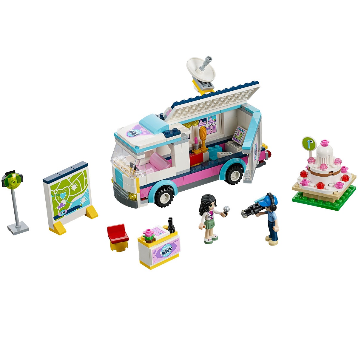 Bộ lắp ráp LEGO Friends 41056 Xe Thông Tin Thành Phố Heartlake
