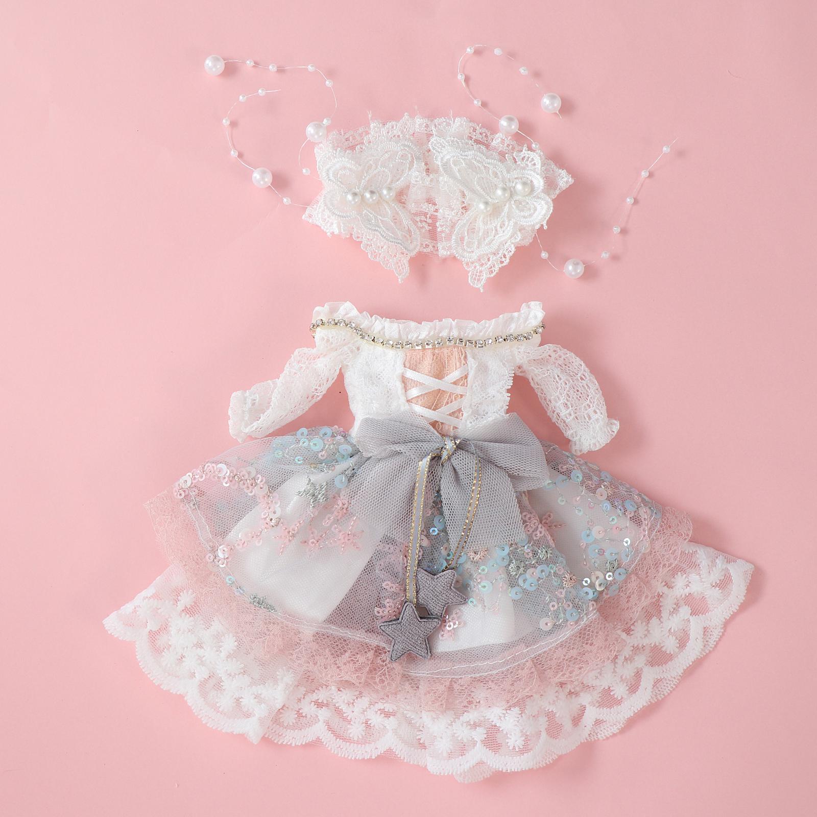 1/6 Doll Clothes Girl Doll Dress Outfits with Hair Accessories