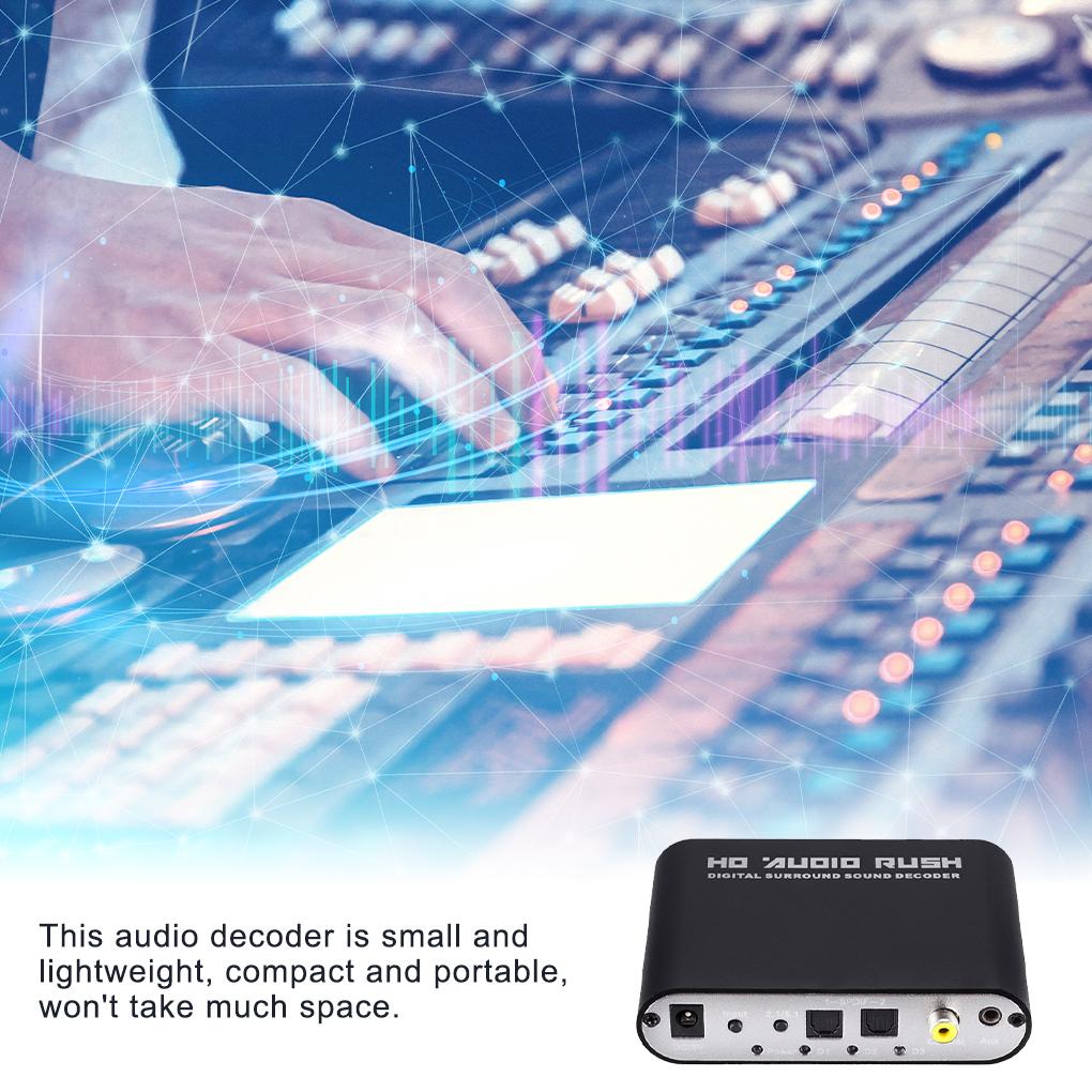 5 1 CH Bộ Giải Mã Âm Thanh SPDIF Đồng Trục Sang RCA DTS AC3 Quang Bộ Khuếch Đại Kỹ Thuật Số Bộ Khuếch Đại Chuyển Đổi Analog Âm Thanh HD Rush Phích Cắm EU Mỹ