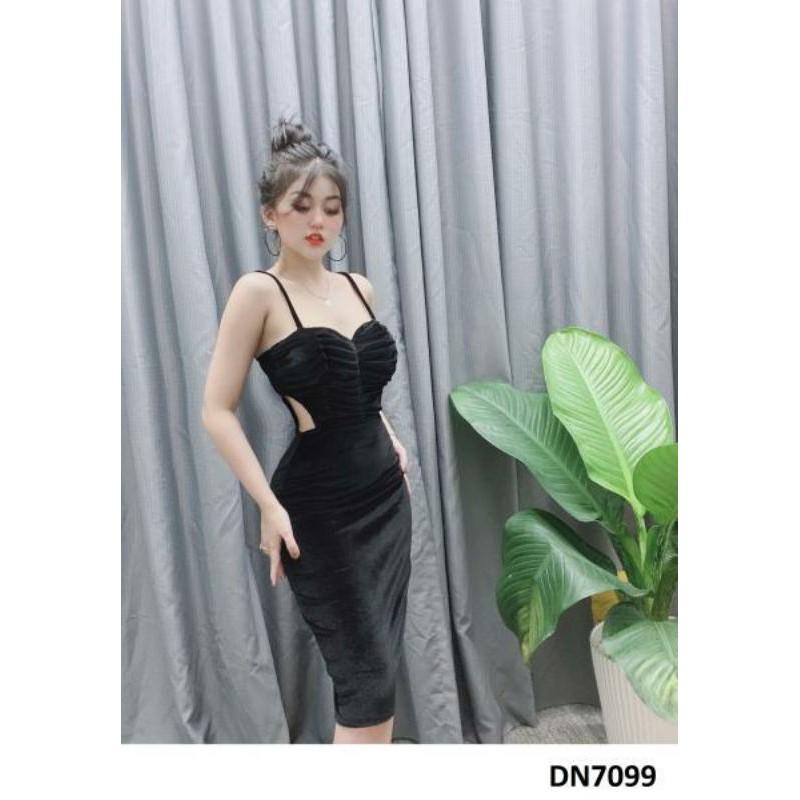 Đầm body hở eo xếp ly ngực cực xinh