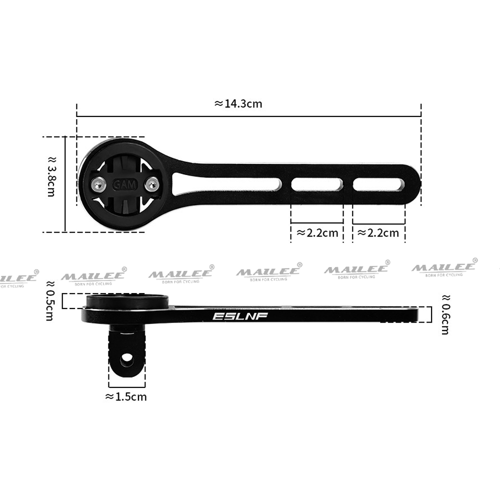 Giá Đỡ Đồng Hồ Xe Đạp Mai Lee ESL-203 Loại Thẳng Đỡ Đồng Hồ Tốc Độ/ Đèn Pin Cho Xe đạp Road Touring Đinh Ốc Dưới - Mai Lee