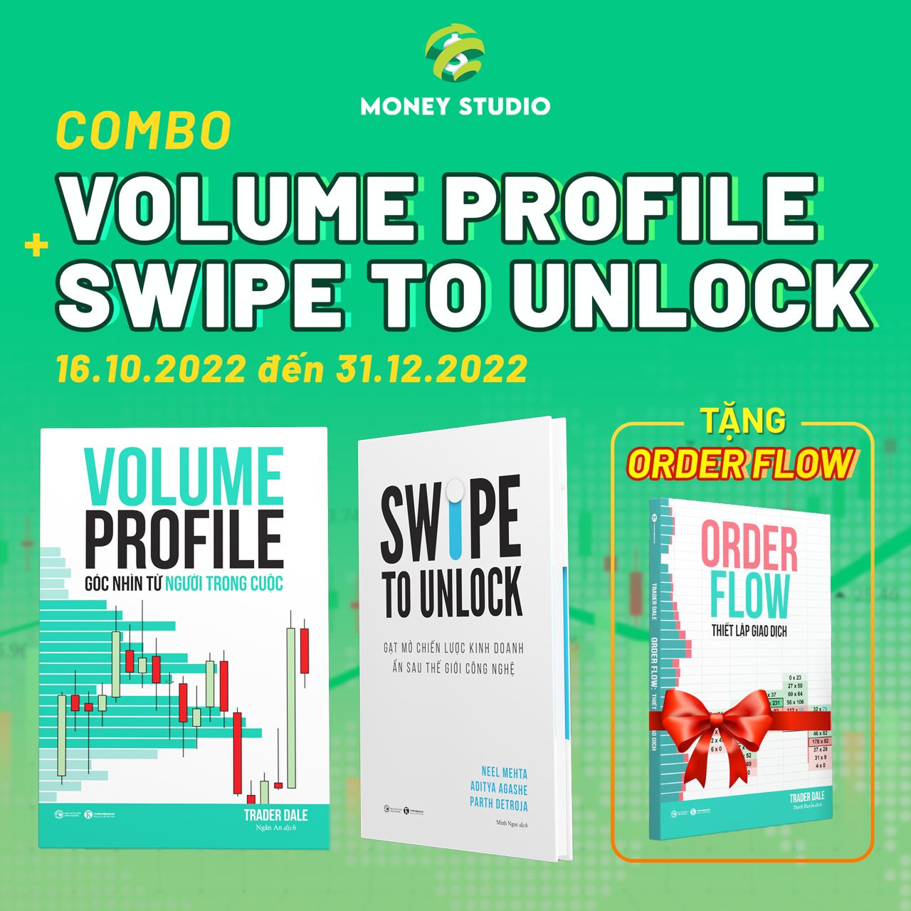 Combo Sách Volume Profile + Swipe To Unlock (Tặng Sách OrderFlow)