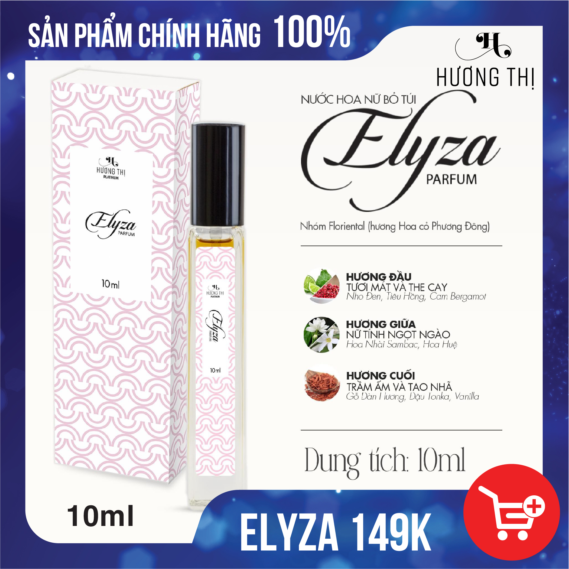 Nước hoa Nữ Hương Thị Elyza10ml