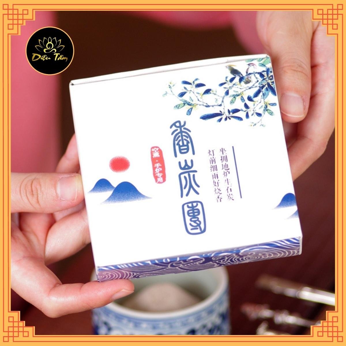 Than đốt trầm dùng trong trầm hương xông nhà đồ thờ cúng hộp 25 viên than tre sạch