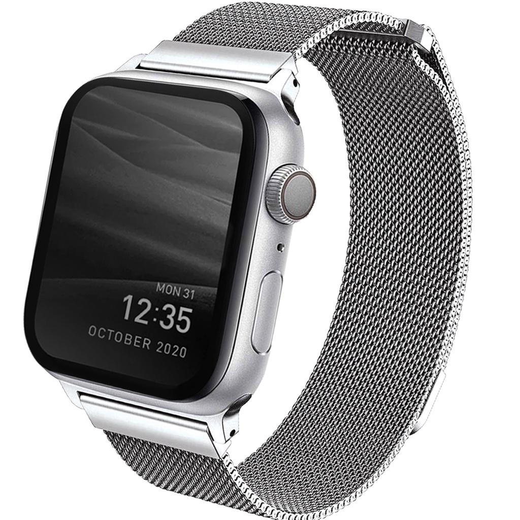 Dây Đeo UNIQ DANTE Mesh Steel Strap For Apple Watch Series 1~8/ SE đủ size, chất liệu thép bền bỉ. Hàng Chính Hãng