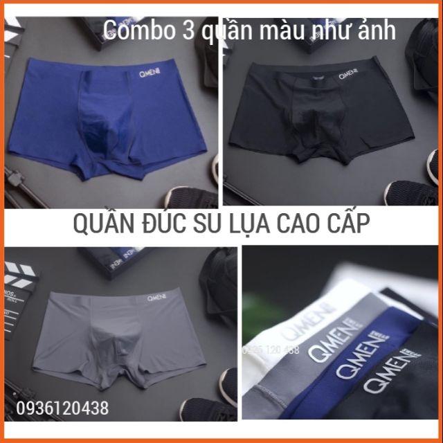  COMBO 3 QUẦN SỊP NAM ĐÚC SU LỤA CAO CẤP MẶC NHƯ KHÔNG MẶC