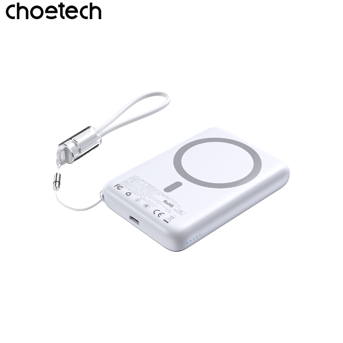 Pin Sạc Dự Phòng Không Dây Từ Tính Choetech B862 Công Suất 22.5W Siêu Mỏng 10000mAh - Hàng chính hãng