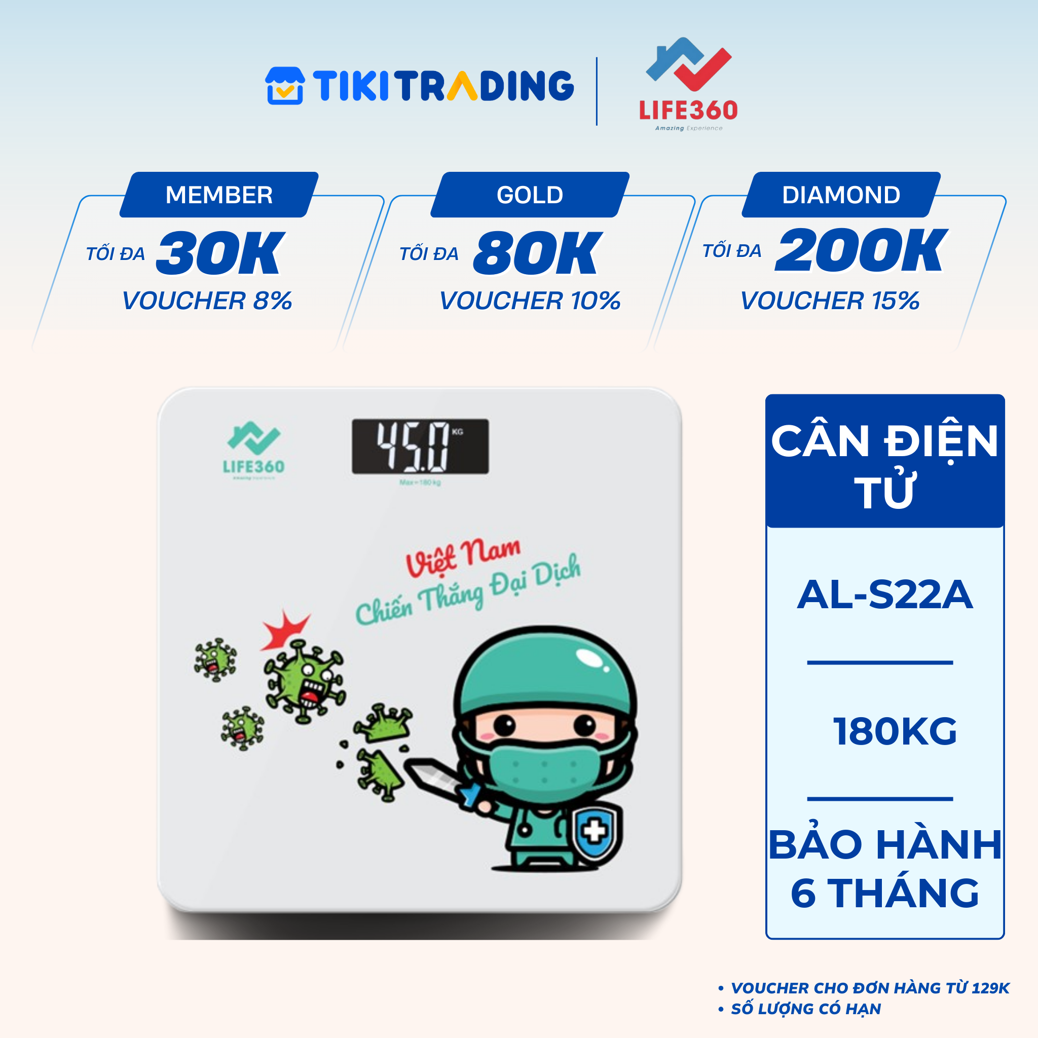 Cân sức khỏe Life360 AL-S22A