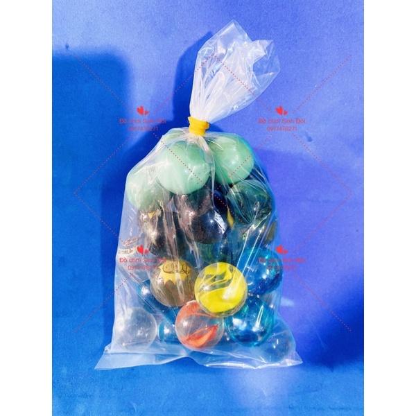Bi thủy tinh lớn 23mm thập cẩm - bịt 30 viên