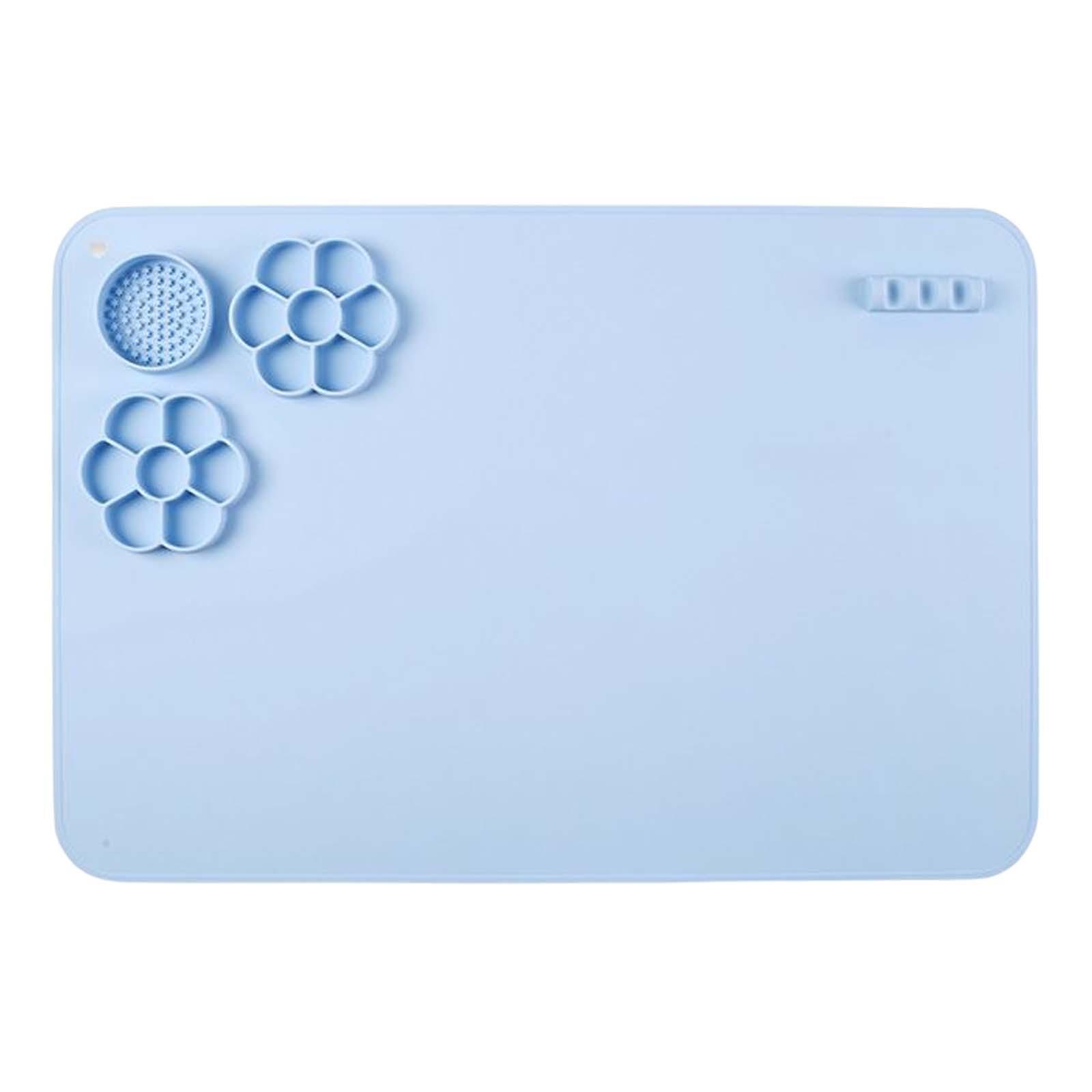 Silicone Mat for Resin Casting Silicone Craft Mat Brush Rack Epoxy Making Tool Handmade Washable Silicone Painting Mat for Painting Crafting